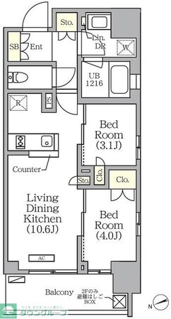 グランエール西日暮里の物件間取画像